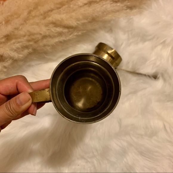 2 Piece Set Gold Brass Vase and Cup Ladle Handle - Picture 3 of 9